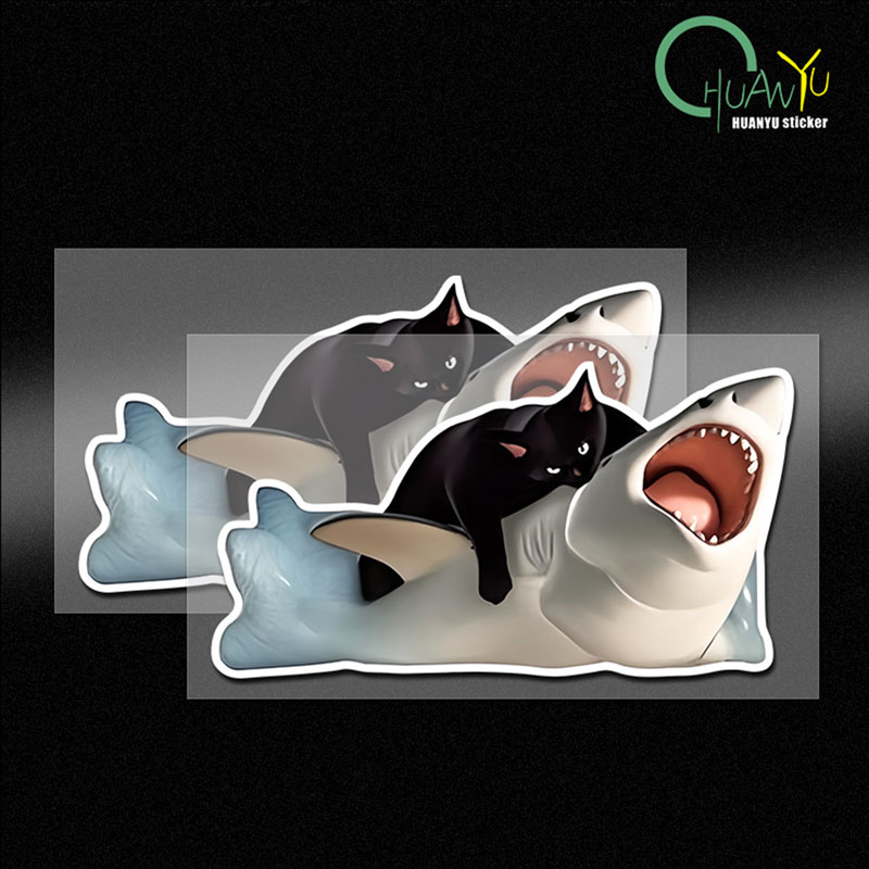 Motorcycle Gear Outlet - RETLPER Reflective Sticker Black Cat Suppressing