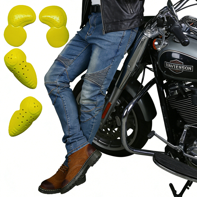 Motorcycle Gear Jeans - Men's Motorcycle Jeans Blue Dirt Bike