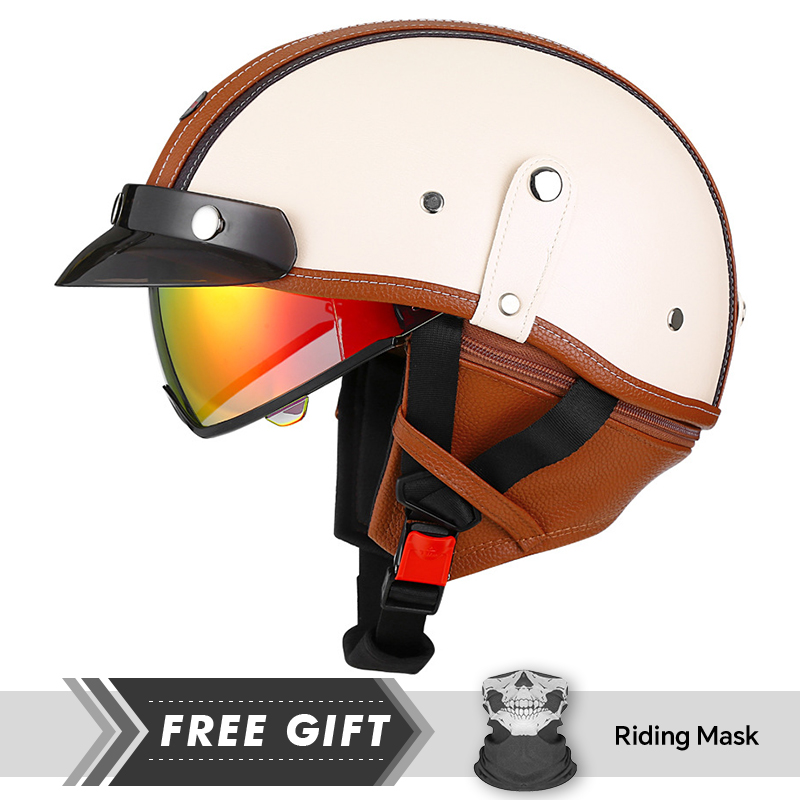New Arrivals Leather Retro Hal - đánh giá và giá Motorcycle Gear Store