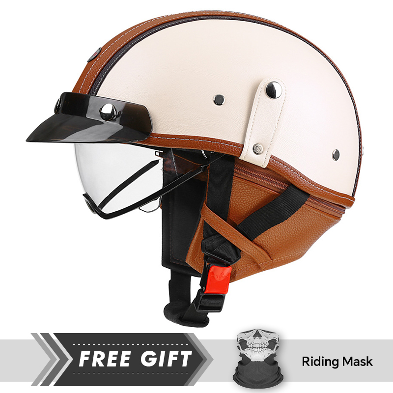 New Arrivals Leather Retro Hal - đánh giá và giá Motorcycle Gear Store