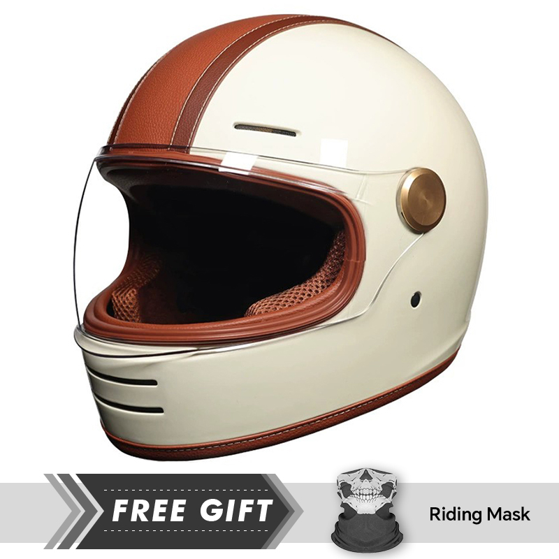 DOT Approved Retro Leather Ful - đánh giá và giá Motorcycle Gear Store