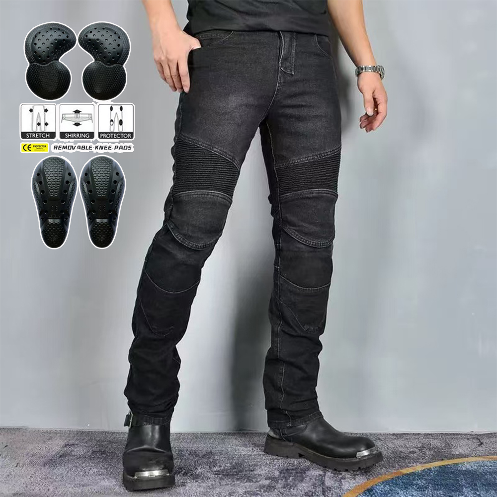 New Motocross Black Gray Pants - đánh giá và giá Motorcycle Gear Jeans