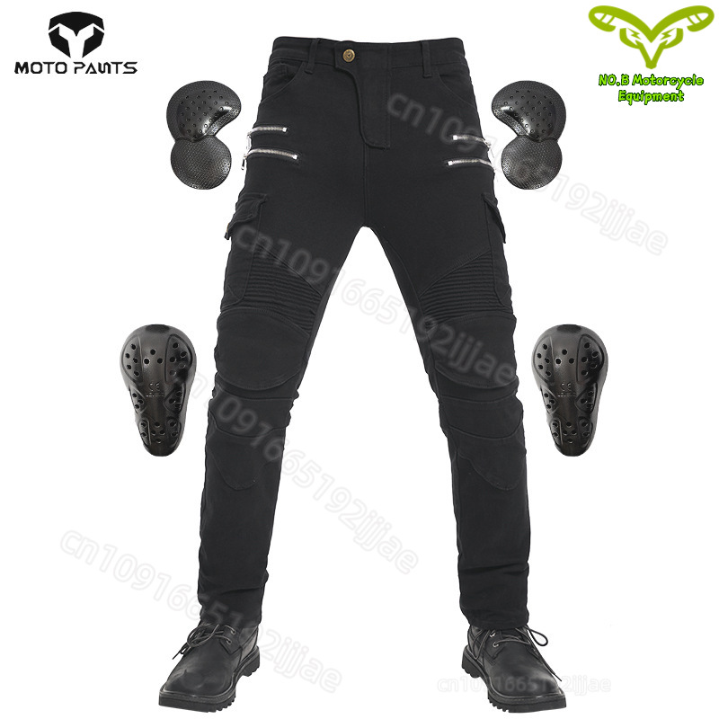 New Double Zipper Metal Style  - đánh giá và giá Motorcycle Gear Jeans