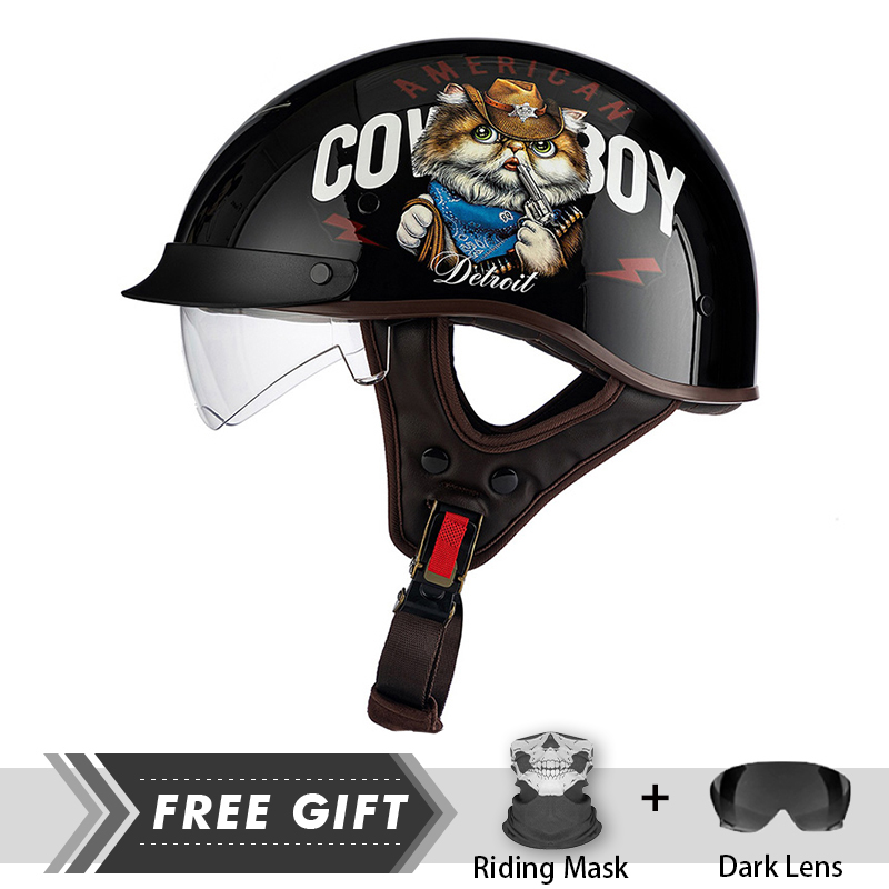 Crash Headpiece Half Face Helm - đánh giá và giá Motorcycle Gear Store