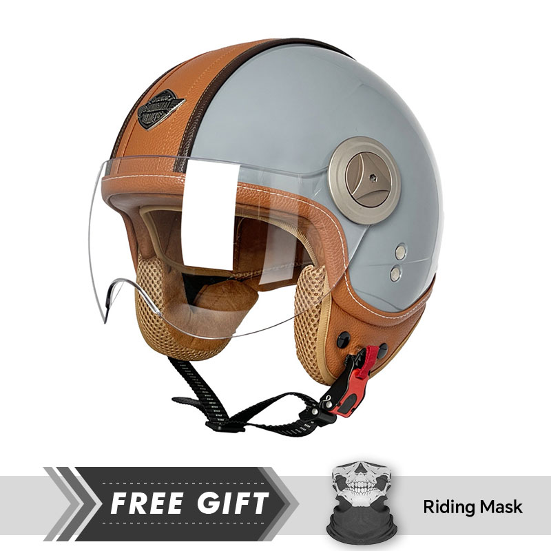 3/4 Open Face Helmet Vintage O - đánh giá và giá Motorcycle Gear Store