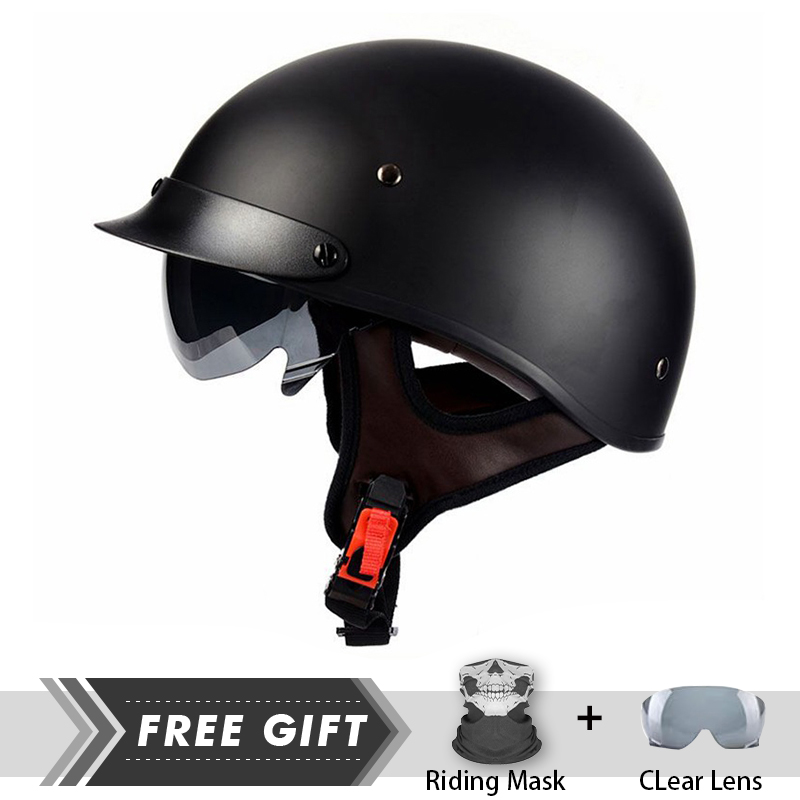 Men Women Half Face Helmet ABS - đánh giá và giá Motorcycle Gear Store