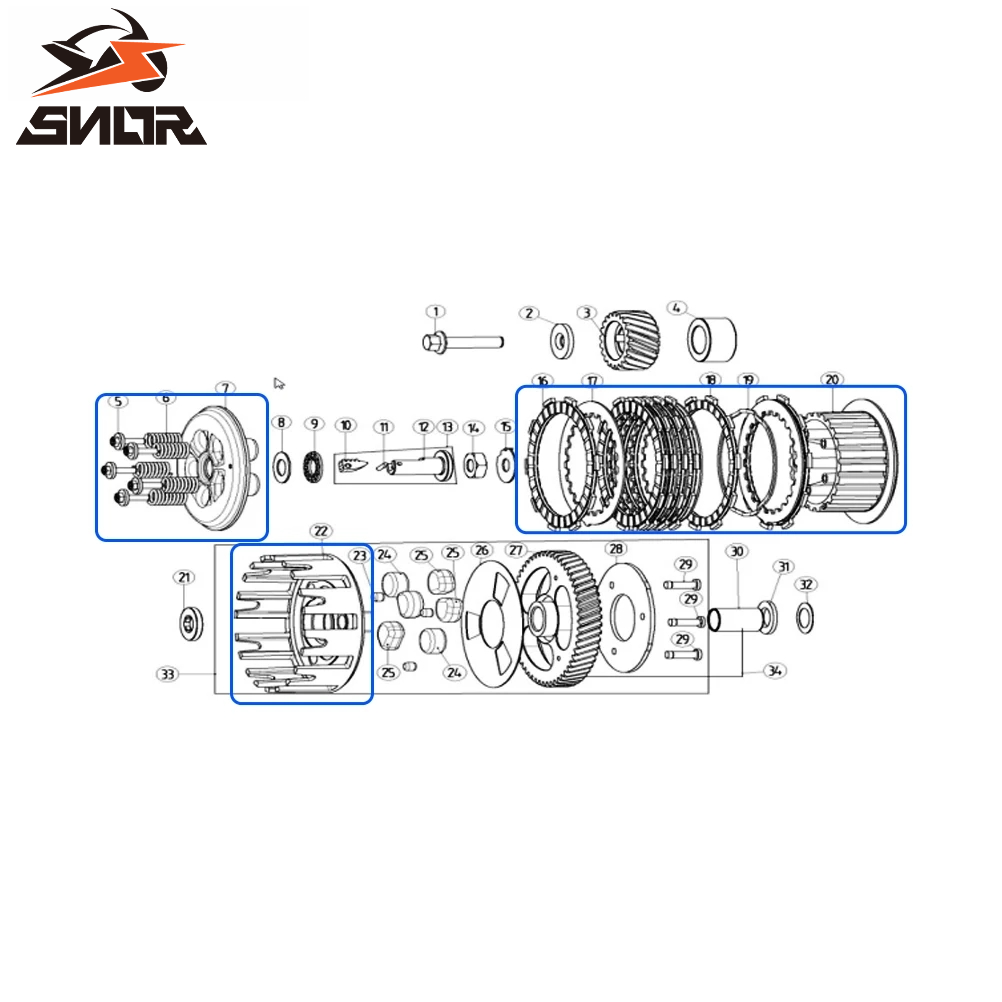 SNOR Motorcycle Clutch Hub Ass - đánh giá và giá Motorcycle Gear Sleeve